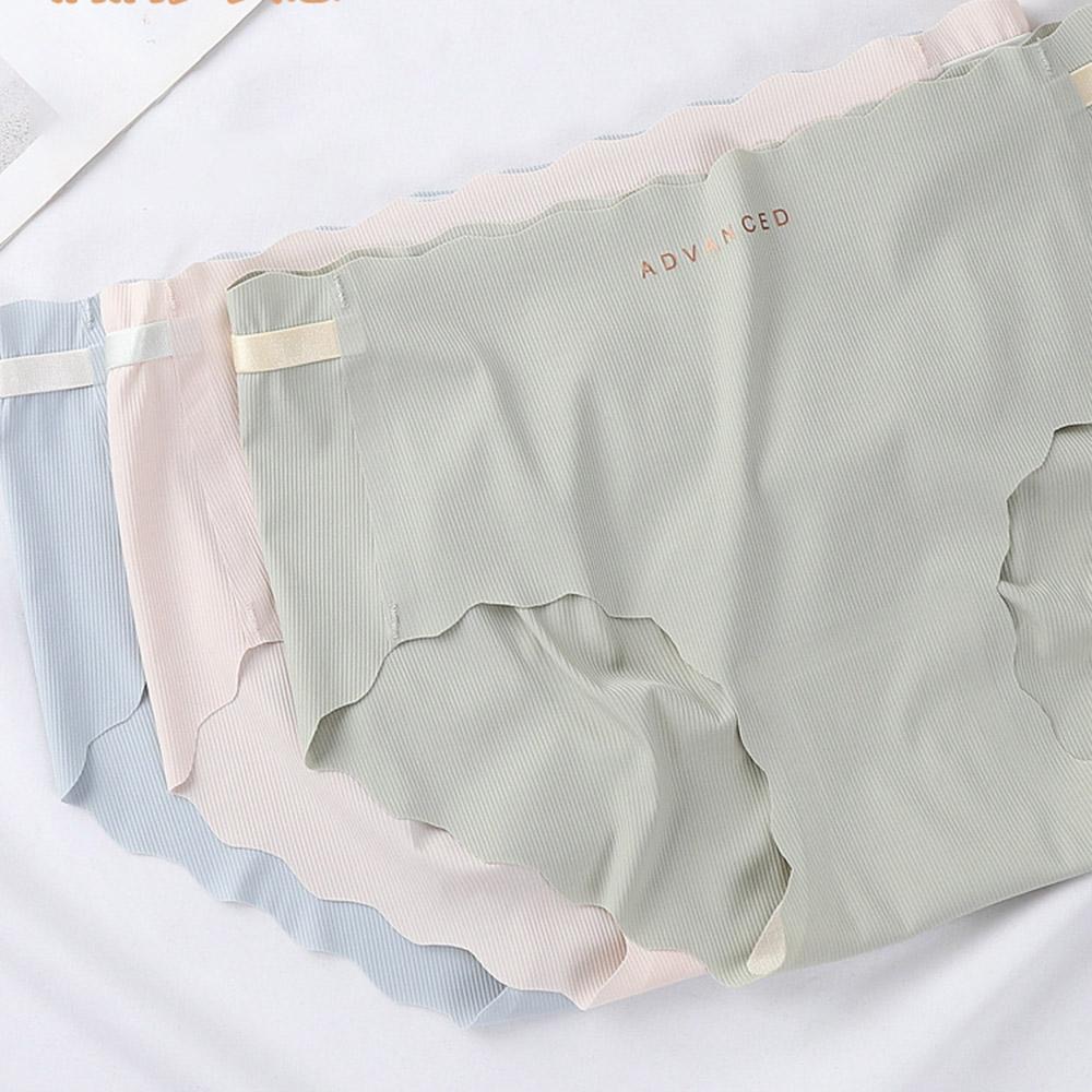 AHUA阿華有事嗎 韓系內著 波浪英文字母冰絲無痕內褲 I0058 純棉 可愛 內衣 流行少女內褲-細節圖3