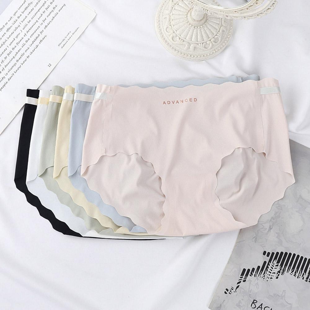AHUA阿華有事嗎 韓系內著 波浪英文字母冰絲無痕內褲 I0058 純棉 可愛 內衣 流行少女內褲-細節圖4