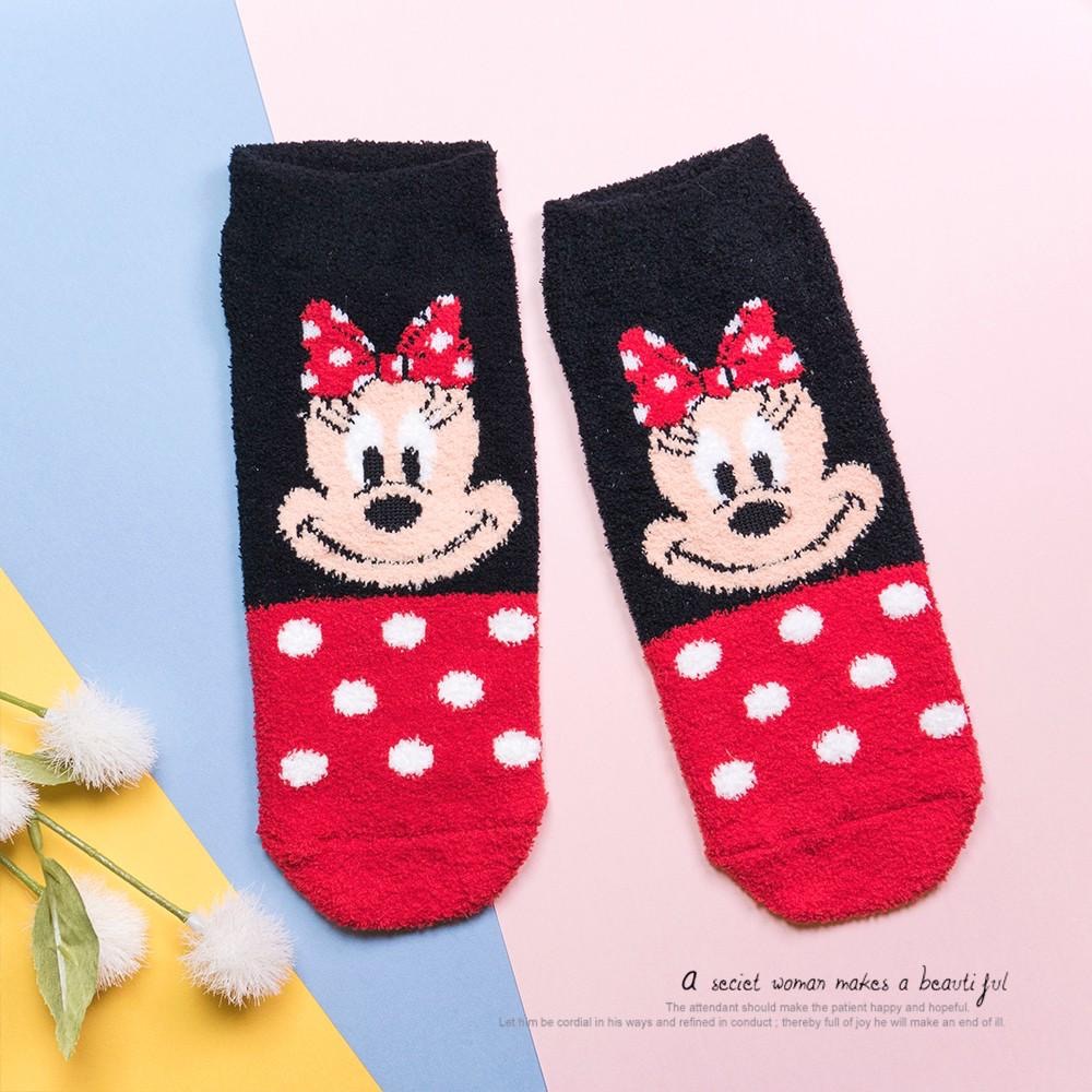 迪士尼AHUA阿華有事嗎   韓國襪子 絨毛迪士尼立體耳朵短襪 K0261 正韓熱賣款 必備卡通襪 百搭絨毛襪-細節圖6