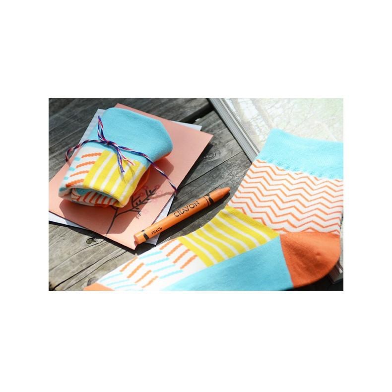 AHUA 自訂款！可愛插畫圖案中筒襪 女生襪子 復古襪子 R0011 民族風圖騰長襪 韓妞必備基本款 阿華有事嗎-細節圖4