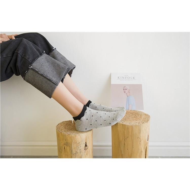 AHUA阿華有事嗎 韓系襪子 小圓點短襪 C款 S0232 四季百搭款 韓妞必備 姊妹情侶襪 宅配免運-細節圖5