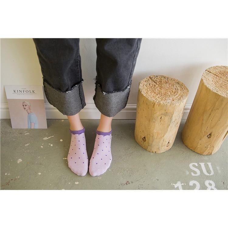 AHUA阿華有事嗎 韓系襪子 小圓點短襪 C款 S0232 四季百搭款 韓妞必備 姊妹情侶襪 宅配免運-細節圖9