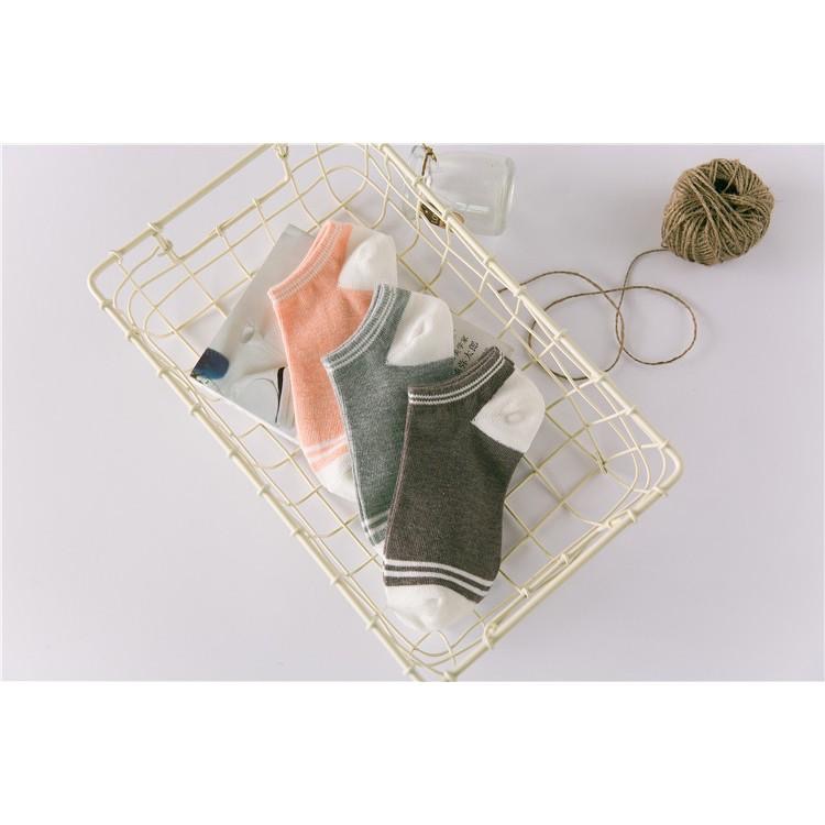 AHUA阿華有事嗎  韓版小清新條紋襪口短襪子 S0235 F款 熱賣爆款 四季百搭基本款 韓妞必備少女襪 免運-細節圖2