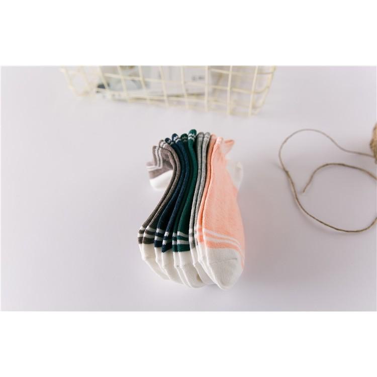 AHUA阿華有事嗎  韓版小清新條紋襪口短襪子 S0235 F款 熱賣爆款 四季百搭基本款 韓妞必備少女襪 免運-細節圖3