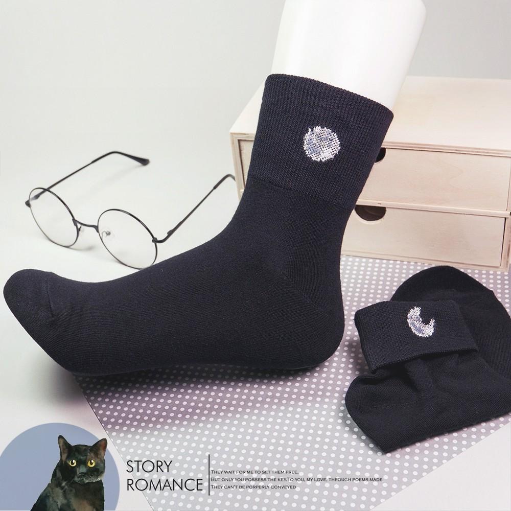 AHUA阿華有事嗎  韓國襪子 卡通行星圖案反摺中筒襪 AB襪 K0205 正韓少女襪 韓妞必備長襪 韓系百搭-細節圖6