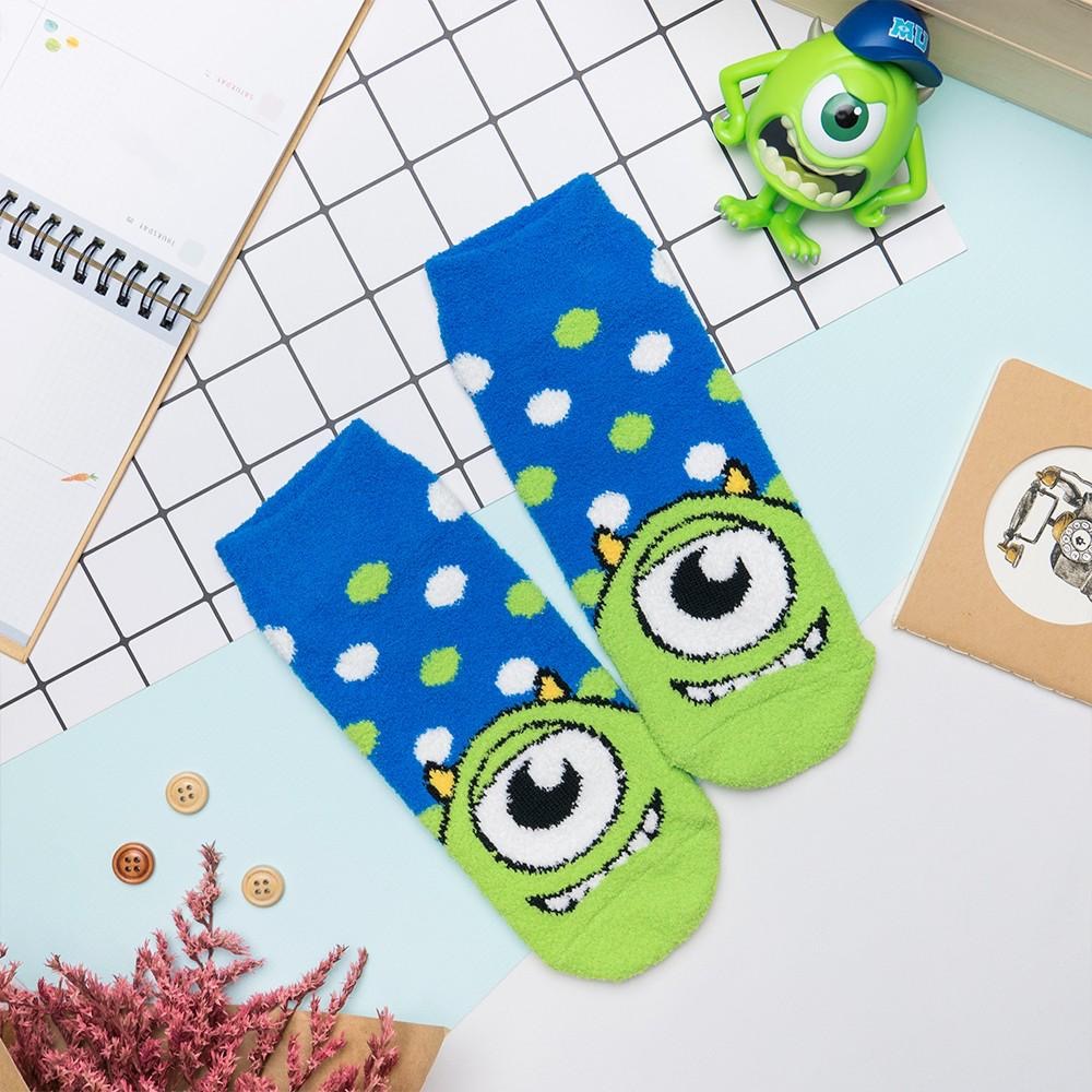 AHUA阿華有事嗎 韓國襪子 絨毛迪士尼繽粉點點短襪 居家睡眠襪 K0441 正韓熱賣款 韓妞必備冬日暖襪 百搭純棉襪-細節圖5