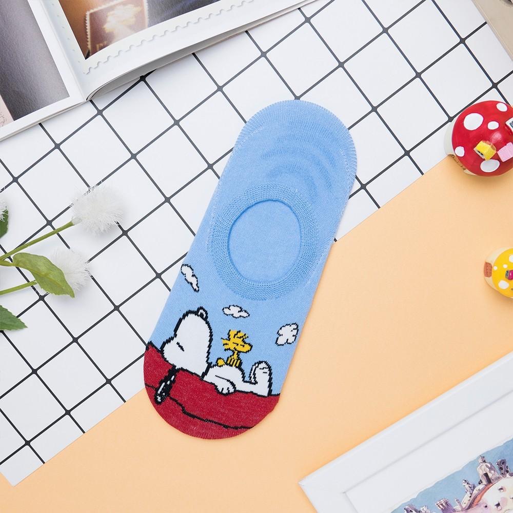 AHUA阿華有事嗎 韓國襪子 彩色史努比隱形襪 K0526 正韓少女襪 韓妞必備卡通襪 百搭船襪 素色踝襪-細節圖6