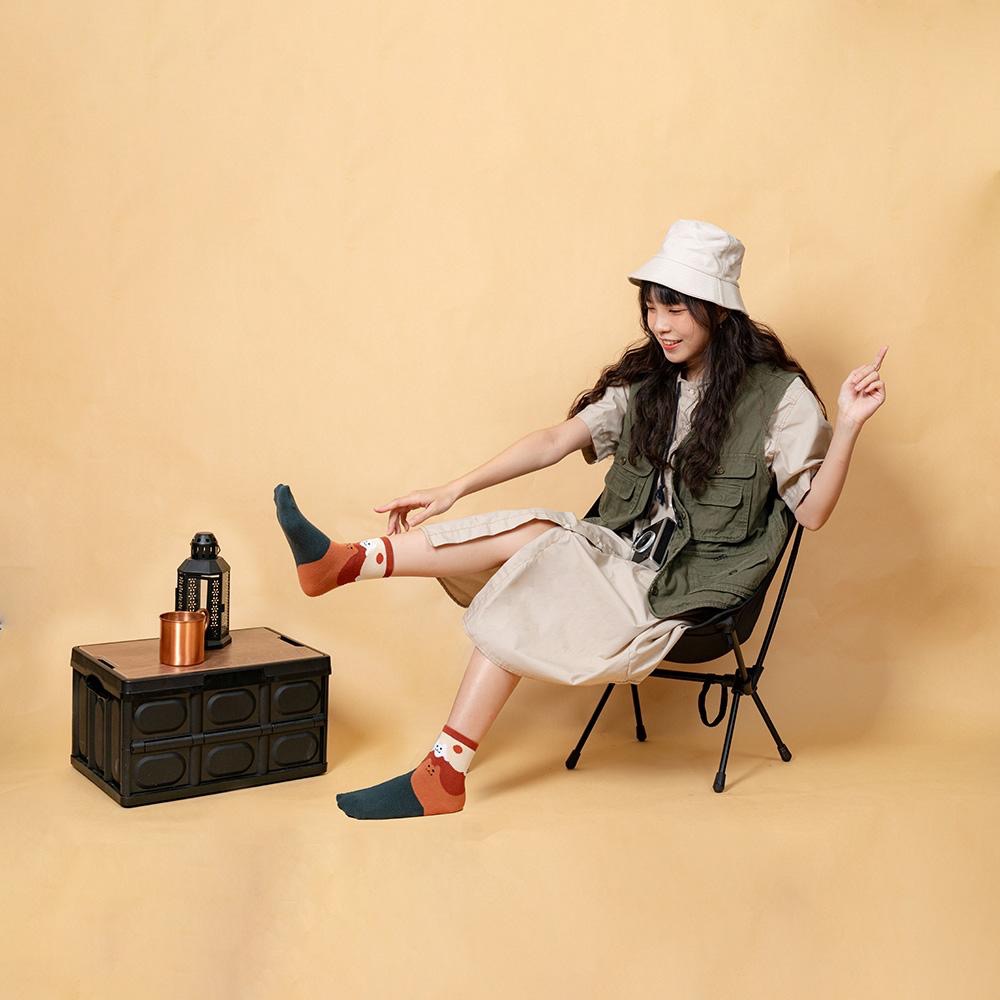 AHUA原創設計襪子 HUAER漸層富士山貓咪中筒襪 女襪 女生襪子 台灣製造 純棉親子襪 Z0010 阿華有事嗎-細節圖3