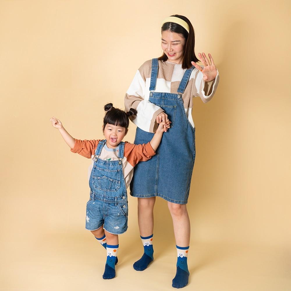 AHUA原創設計襪子 HUAER漸層富士山貓咪中筒襪 女襪 女生襪子 台灣製造 純棉親子襪 Z0010 阿華有事嗎-細節圖6