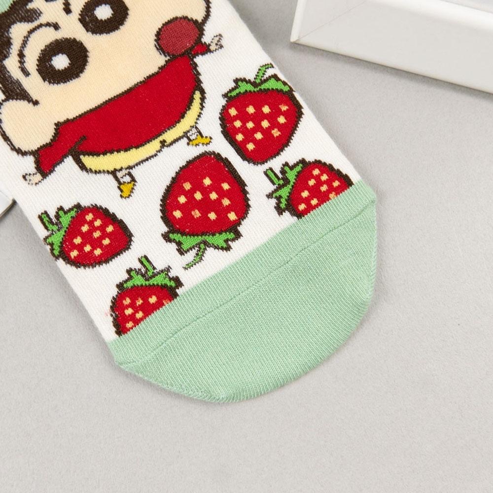 蠟筆小新 AHUA阿華有事嗎 韓國襪子 蠟筆小新全身拼色食物短襪【K1477】短襪 少女襪 韓妞必備中筒襪 百搭純棉襪-細節圖8