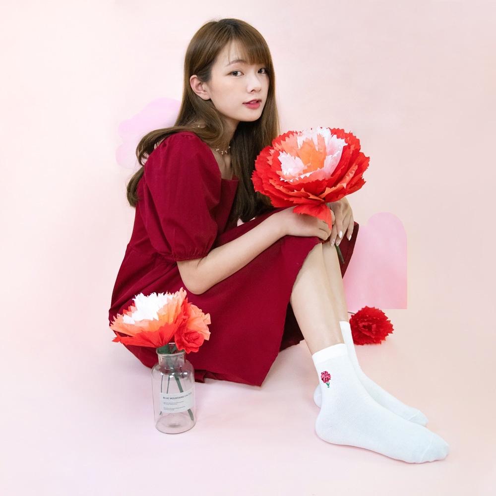 AHUA阿華有事嗎 HUAER電繡媽咪日常中筒AB襪 Z0016 中筒襪 品牌設計襪 MIT台灣製造 純棉襪 母親節禮物-細節圖9