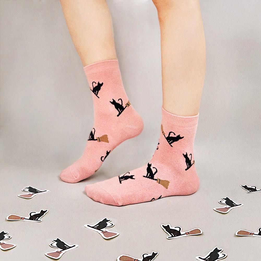 AHUA阿華有事嗎 自訂款！ 滿版鬼怪中筒襪 萬聖節襪子 萬聖節打扮 派對襪子 女生襪子 MIT台灣製造 R0008-細節圖6