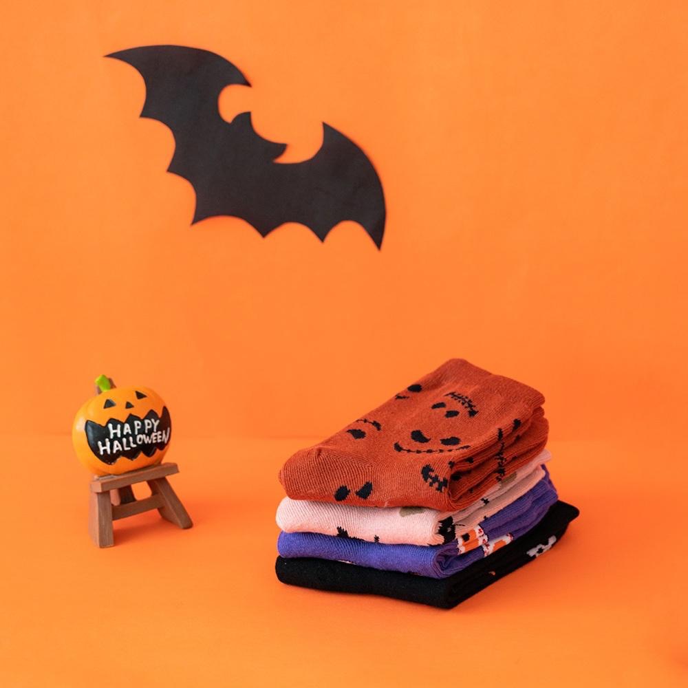 AHUA阿華有事嗎 自訂款！ 滿版鬼怪中筒襪 萬聖節襪子 萬聖節打扮 派對襪子 女生襪子 MIT台灣製造 R0008-細節圖9