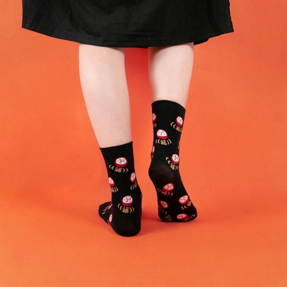 AHUA原創設計襪子 HUAER滿版福神中筒襪 新年開運襪 日本福神 台灣製造純棉襪 襪子推薦 Z0004 阿華有事嗎-細節圖8