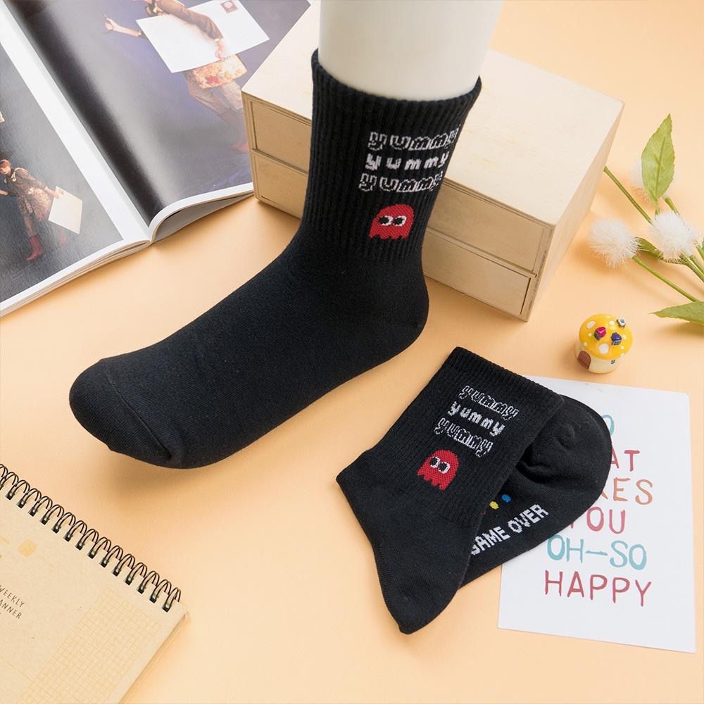 AHUA 阿華有事嗎 經典小精靈中筒襪 R0010 韓妞必備長襪 百搭純棉襪 素色襪子-細節圖8