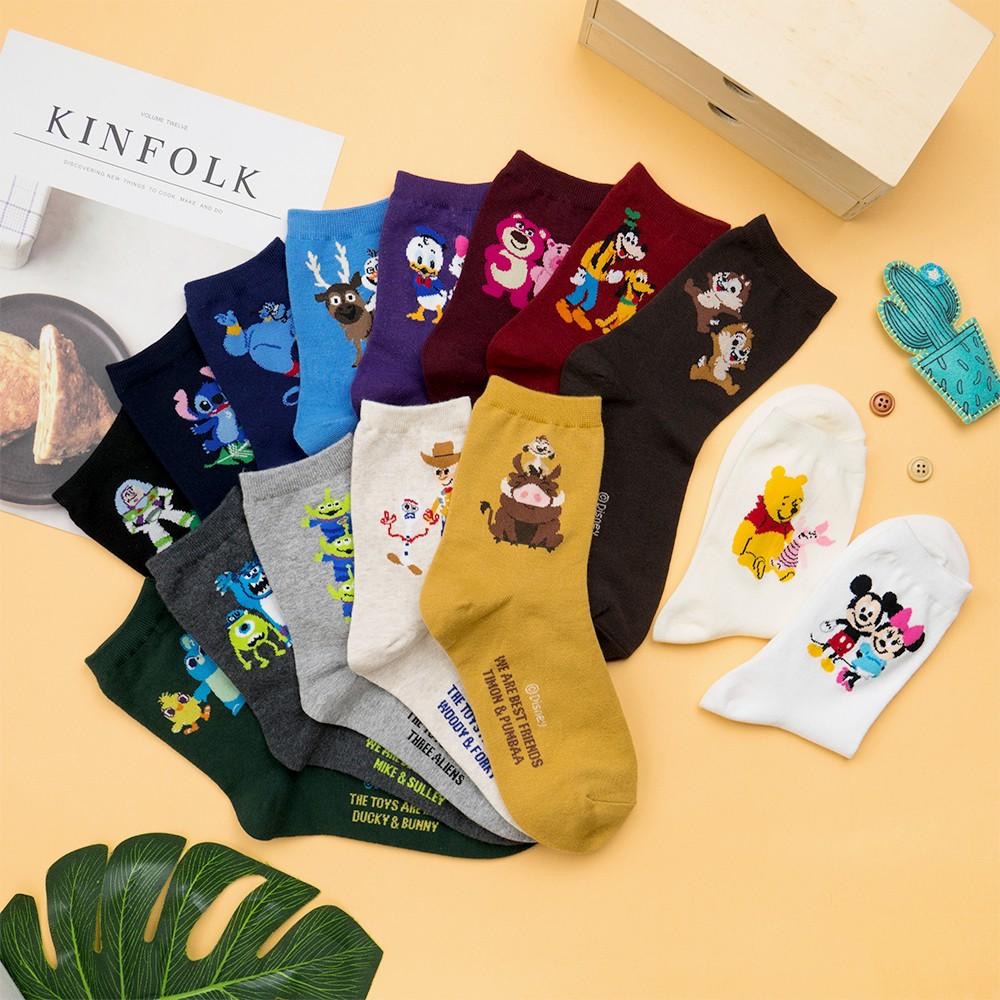 AHUA阿華有事嗎 迪士尼麻吉人物中筒襪 K0654 韓國襪子 正韓少女襪 玩具總動員 卡通襪 百搭純棉襪-細節圖3
