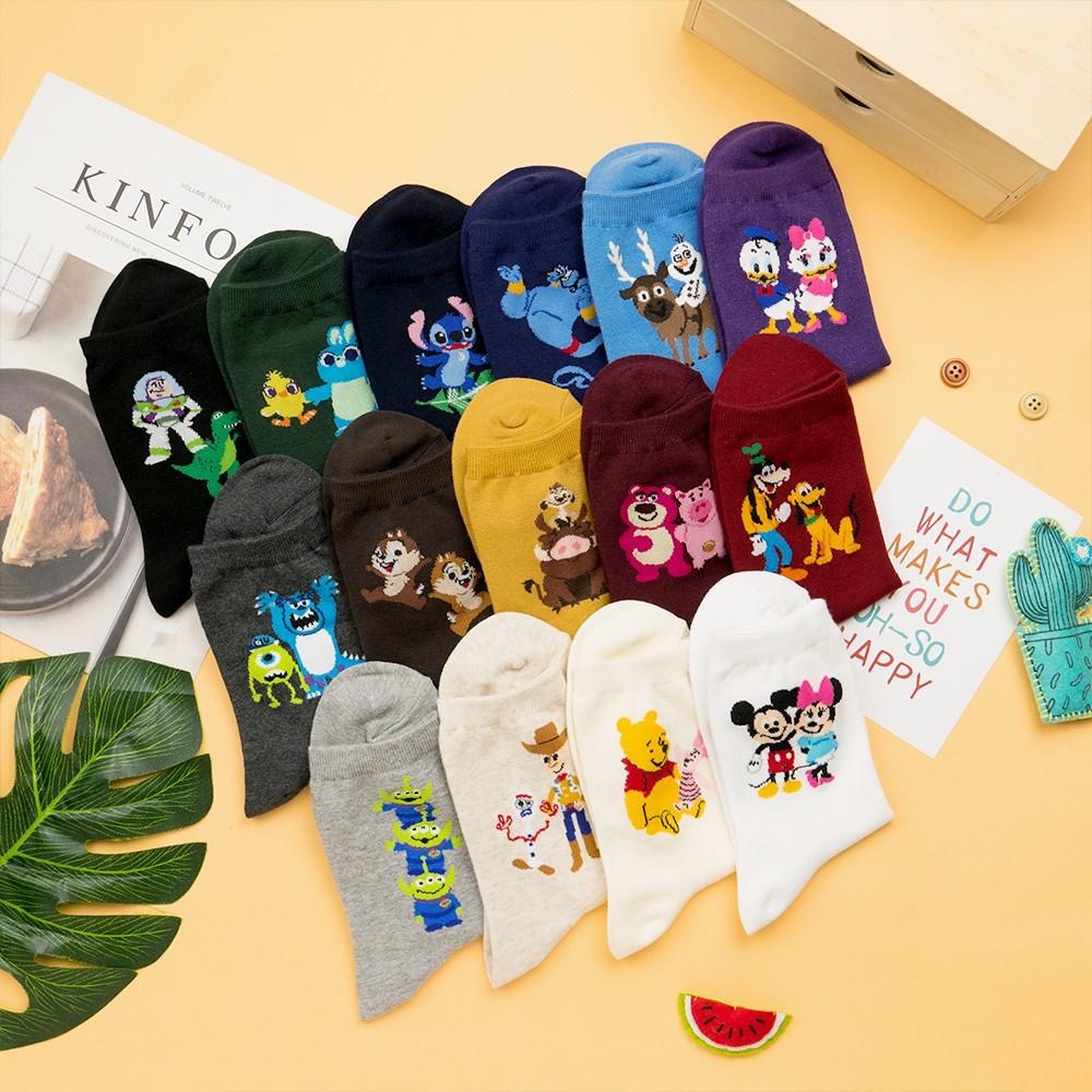 AHUA阿華有事嗎 迪士尼麻吉人物中筒襪 K0654 韓國襪子 正韓少女襪 玩具總動員 卡通襪 百搭純棉襪-細節圖4