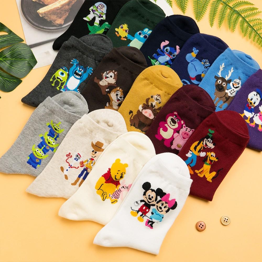 AHUA阿華有事嗎 迪士尼麻吉人物中筒襪 K0654 韓國襪子 正韓少女襪 玩具總動員 卡通襪 百搭純棉襪-細節圖7