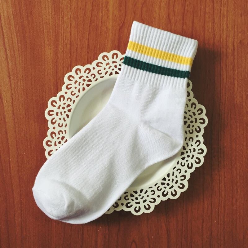 AHUA阿華有事嗎 韓版復古襪子 雙條紋運動中筒襪 S0201 男女款 雙槓百搭基本款 韓妞必備長襪-細節圖4