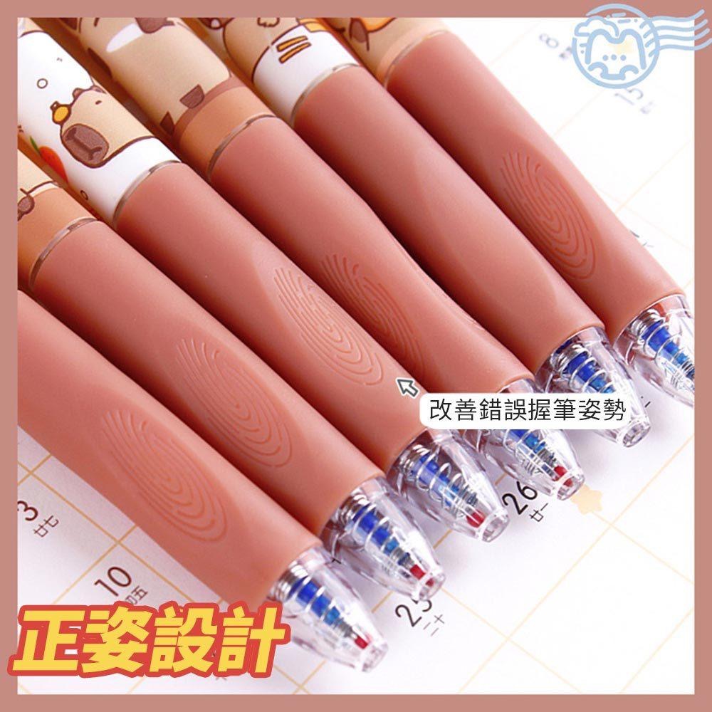 AHUA 阿華有事嗎 可愛水豚按動可擦握套中性筆(一盒6支) O0054 可愛 文具 開學用品 辦公用品-細節圖6