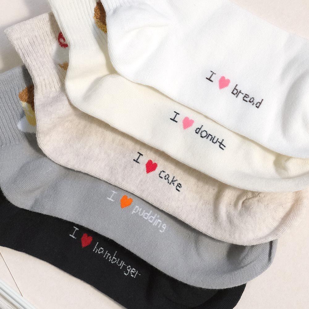 AHUA 阿華有事嗎 立體毛毛I love可愛笑臉點心短襪 K2310 正韓襪子 百搭純棉襪 韓妞必備 少女襪-細節圖4