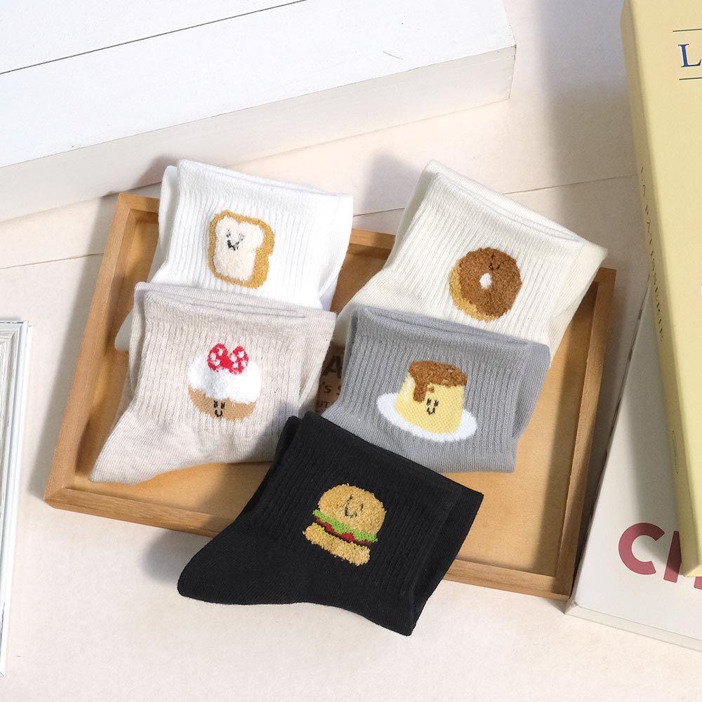 AHUA 阿華有事嗎 立體毛毛I love可愛笑臉點心短襪 K2310 正韓襪子 百搭純棉襪 韓妞必備 少女襪-細節圖6