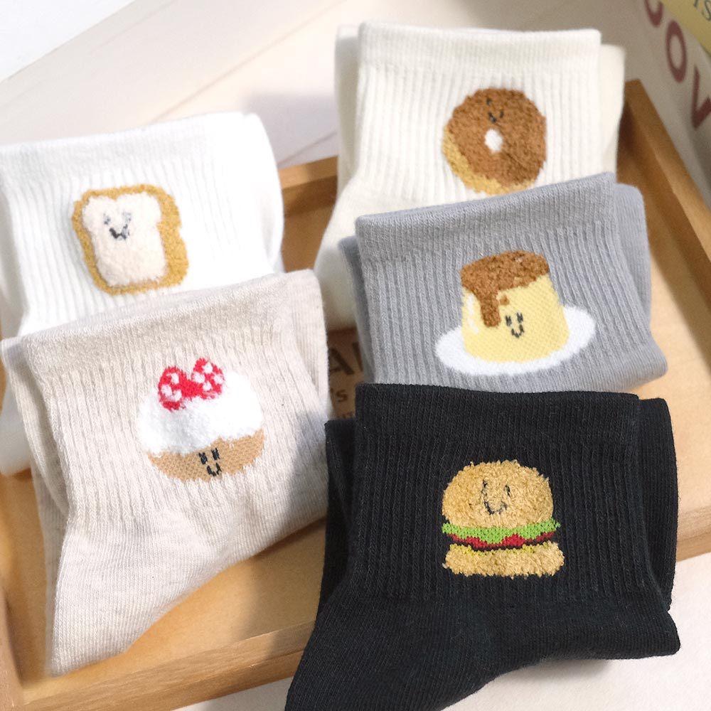 AHUA 阿華有事嗎 立體毛毛I love可愛笑臉點心短襪 K2310 正韓襪子 百搭純棉襪 韓妞必備 少女襪-細節圖7
