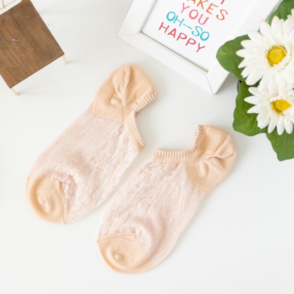 AHUA 韓國襪子 滿版網紗花朵透膚船型襪 K2067 韓妞必備 正韓襪子 透膚襪 少女襪 阿華有事嗎-細節圖9