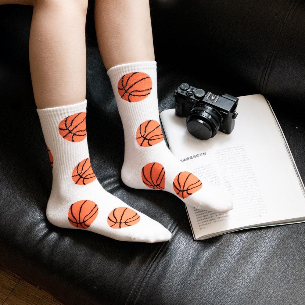 AHUA 韓國襪子 滿版球類中筒襪 K2009 韓妞必備 百搭純棉襪 正韓襪子 少女襪 阿華有事嗎-細節圖3