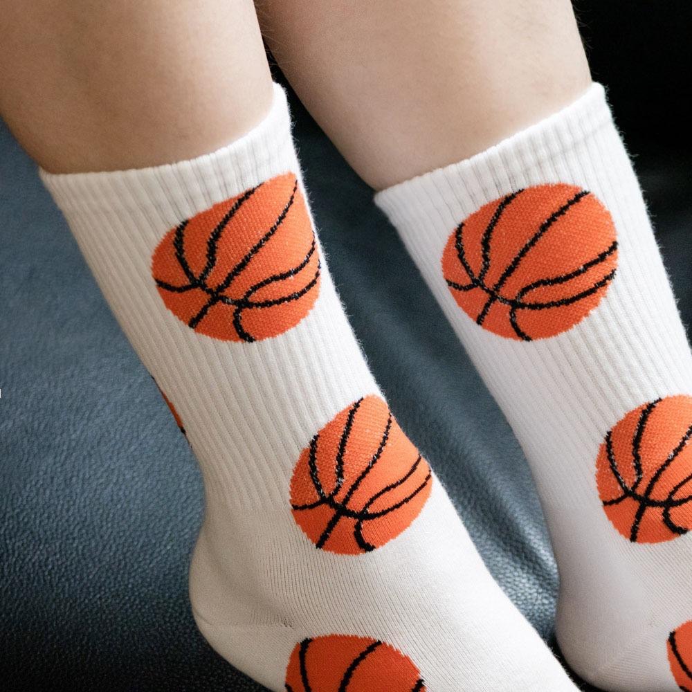 AHUA 韓國襪子 滿版球類中筒襪 K2009 韓妞必備 百搭純棉襪 正韓襪子 少女襪 阿華有事嗎-細節圖5