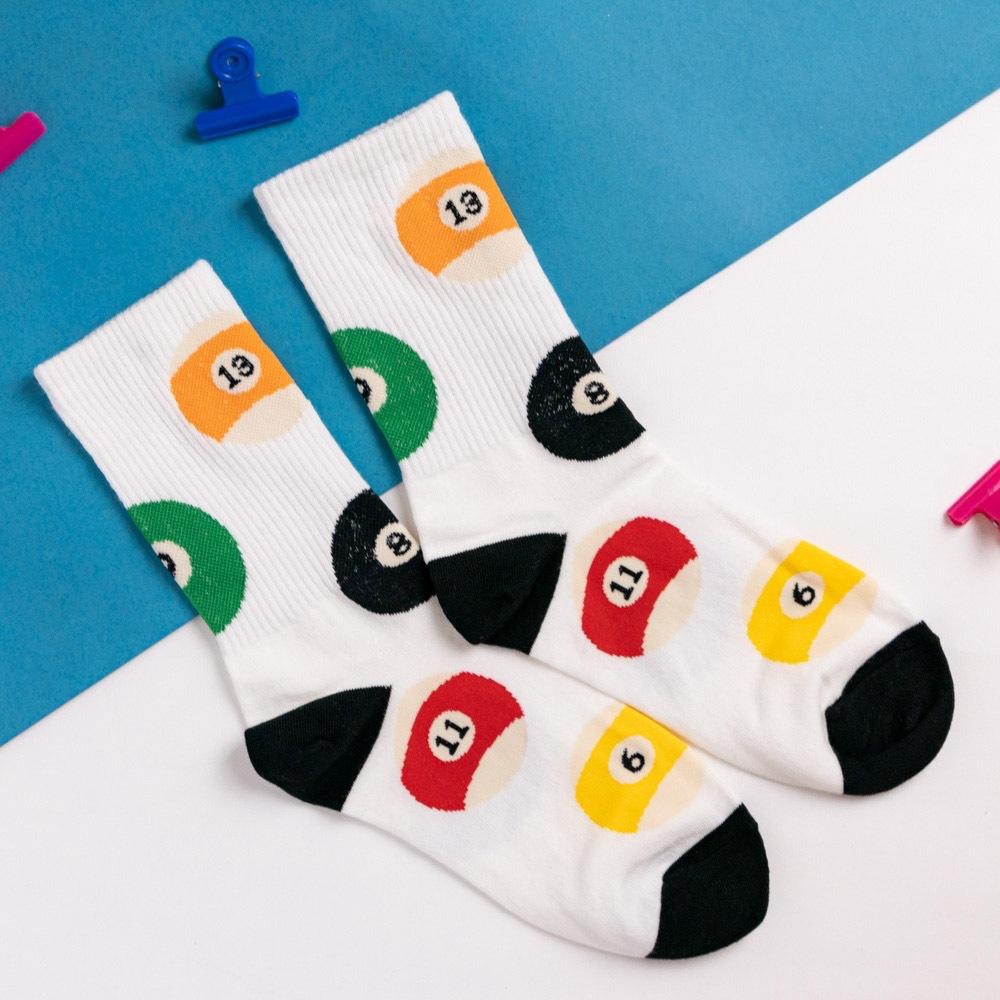 AHUA 韓國襪子 滿版球類中筒襪 K2009 韓妞必備 百搭純棉襪 正韓襪子 少女襪 阿華有事嗎-細節圖8