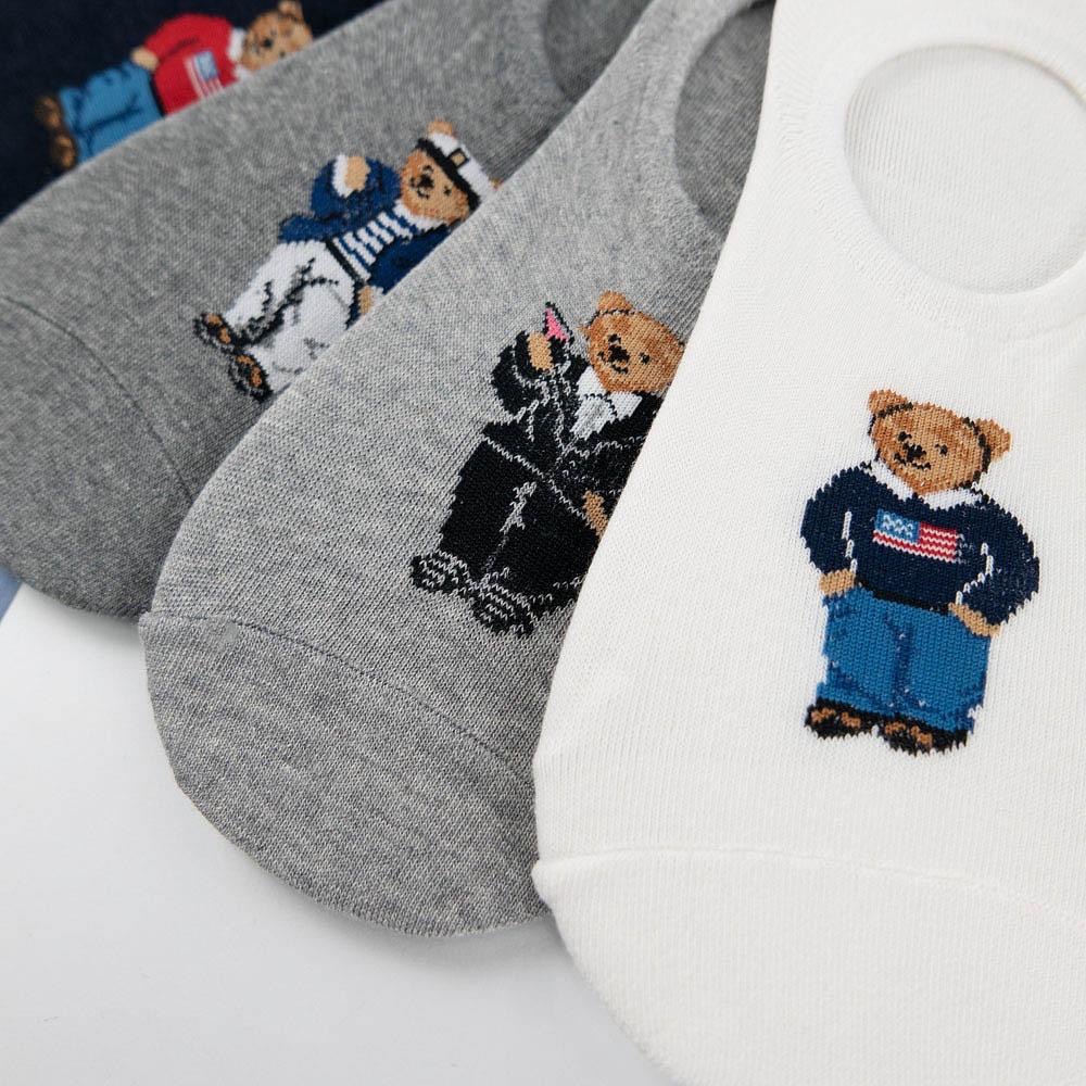 AUHA阿華有事嗎 韓國襪子  全身美國小熊男生隱形襪 男襪【K1253】 百搭純棉襪-細節圖5