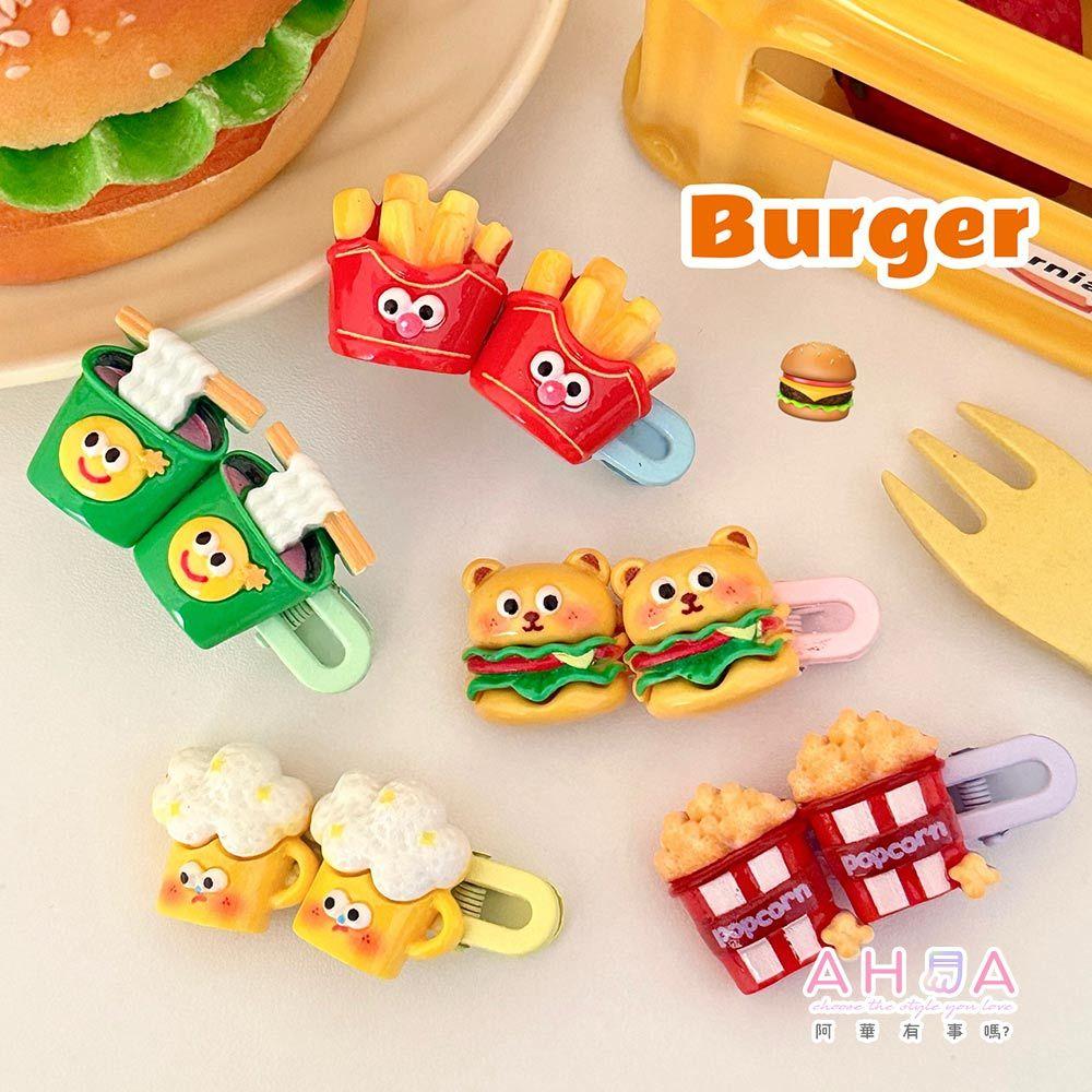 AHUA 阿華有事嗎 趣味軟萌表情食物髮夾 E0132 韓系可愛 百搭 少女 髮夾 髮飾 配件-細節圖2