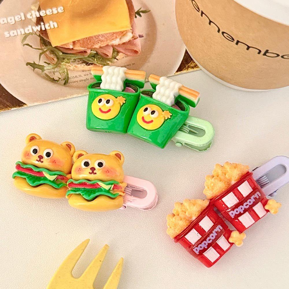 AHUA 阿華有事嗎 趣味軟萌表情食物髮夾 E0132 韓系可愛 百搭 少女 髮夾 髮飾 配件-細節圖6