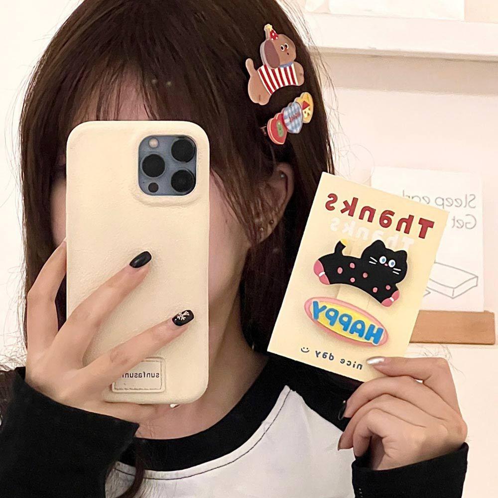 AHUA 阿華有事嗎 跳躍卡通動物髮夾2入組 E0136 韓系可愛 百搭 少女 髮夾 髮飾 配件-細節圖8