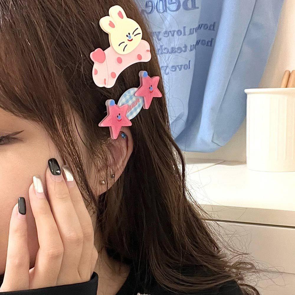 AHUA 阿華有事嗎 跳躍卡通動物髮夾2入組 E0136 韓系可愛 百搭 少女 髮夾 髮飾 配件-細節圖9
