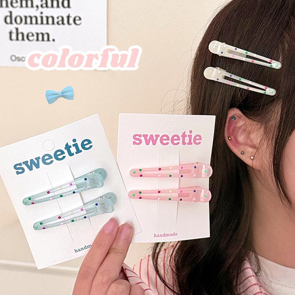 AHUA 阿華有事嗎 粉嫩果凍彩色點點髮夾3入組 E0130 韓系可愛 百搭 少女 髮夾 髮飾 配件-細節圖7
