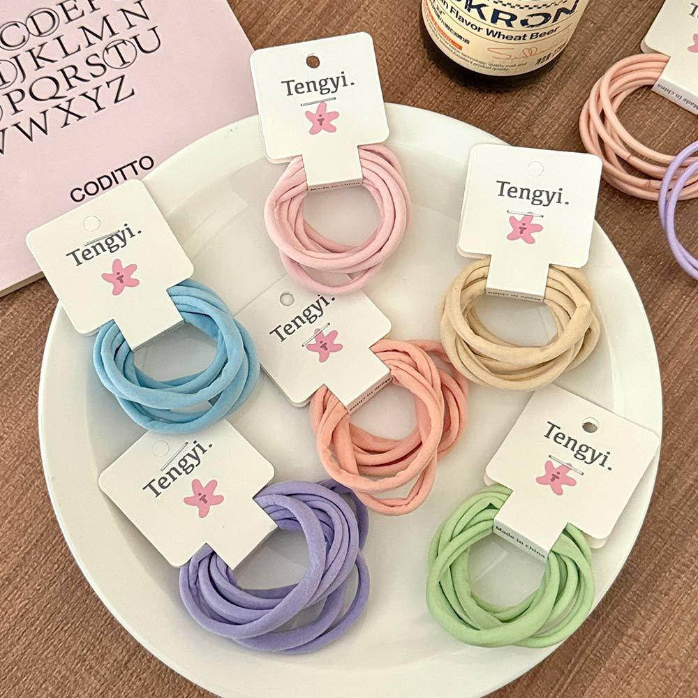 AHUA 阿華有事嗎 百搭糖果色高彈力髮圈 E0128 韓系女裝配件清新 百搭 韓風 大腸圈 髮飾 頭飾 時尚 基本款-細節圖5