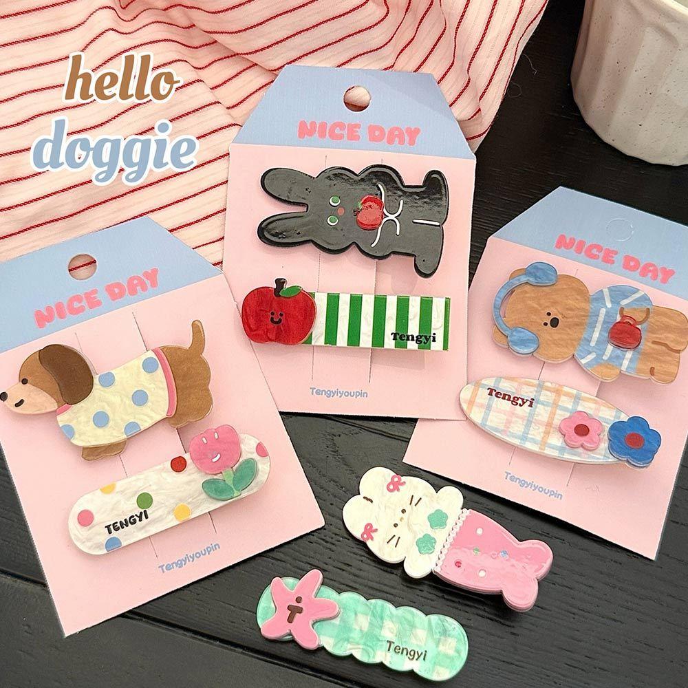 AHUA 阿華有事嗎 百變造型動物髮夾2入組 E0135 韓系可愛 百搭 少女 髮夾 髮飾 配件-細節圖3