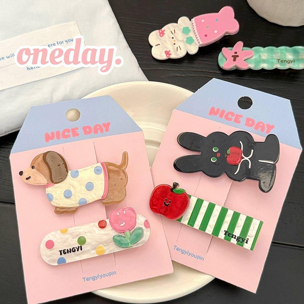 AHUA 阿華有事嗎 百變造型動物髮夾2入組 E0135 韓系可愛 百搭 少女 髮夾 髮飾 配件-細節圖4