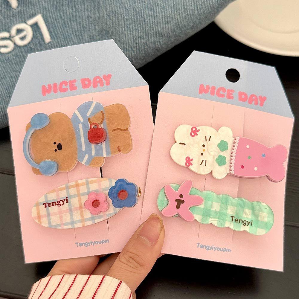 AHUA 阿華有事嗎 百變造型動物髮夾2入組 E0135 韓系可愛 百搭 少女 髮夾 髮飾 配件-細節圖5