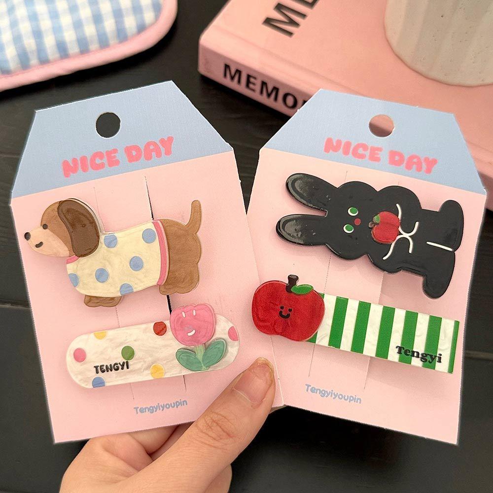 AHUA 阿華有事嗎 百變造型動物髮夾2入組 E0135 韓系可愛 百搭 少女 髮夾 髮飾 配件-細節圖6