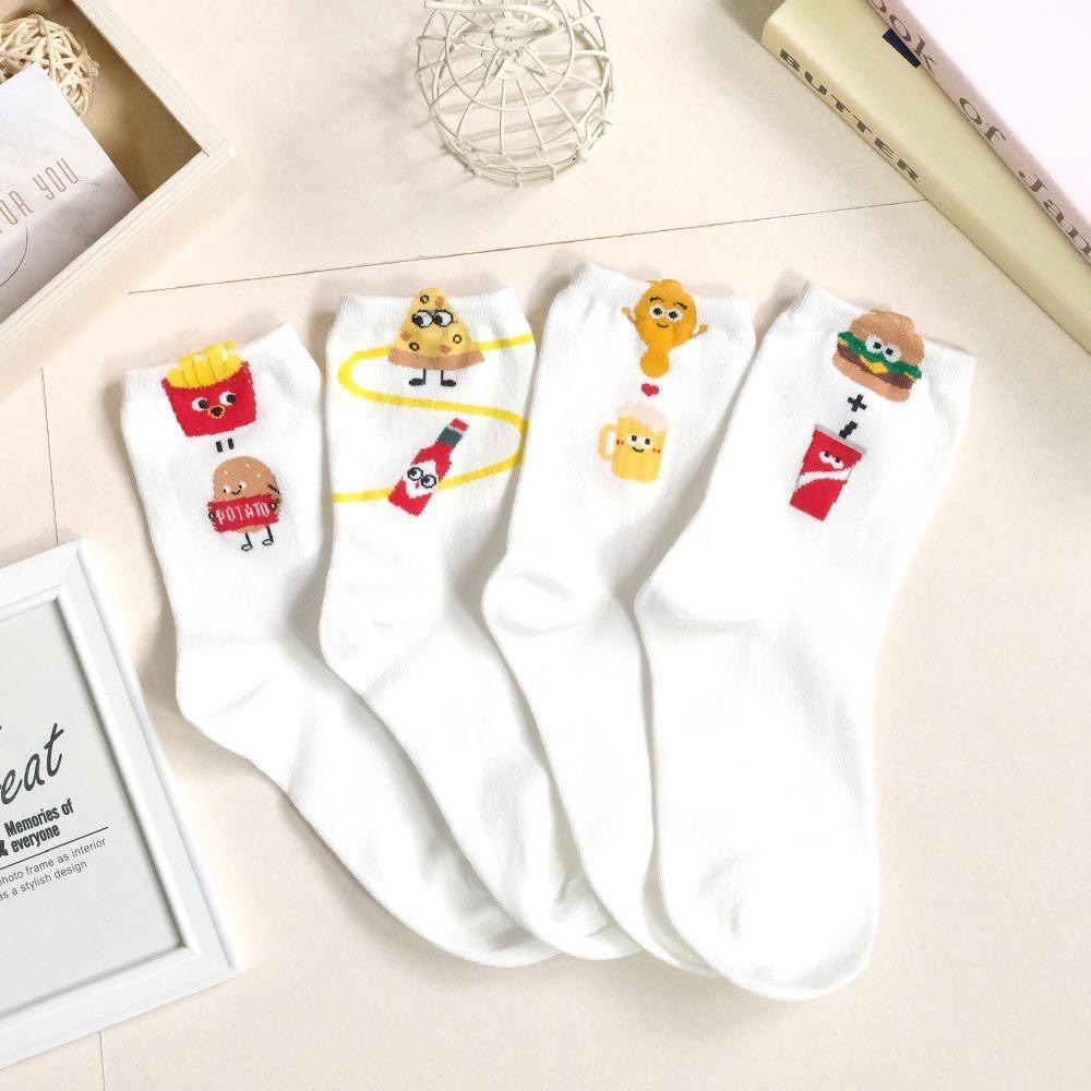 AHUA 阿華有事嗎 立體耳朵眼睛食物組合中筒襪 K2314 正韓襪子 百搭純棉襪 韓妞必備 少女襪-細節圖5