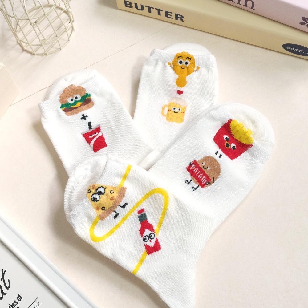 AHUA 阿華有事嗎 立體耳朵眼睛食物組合中筒襪 K2314 正韓襪子 百搭純棉襪 韓妞必備 少女襪-細節圖7