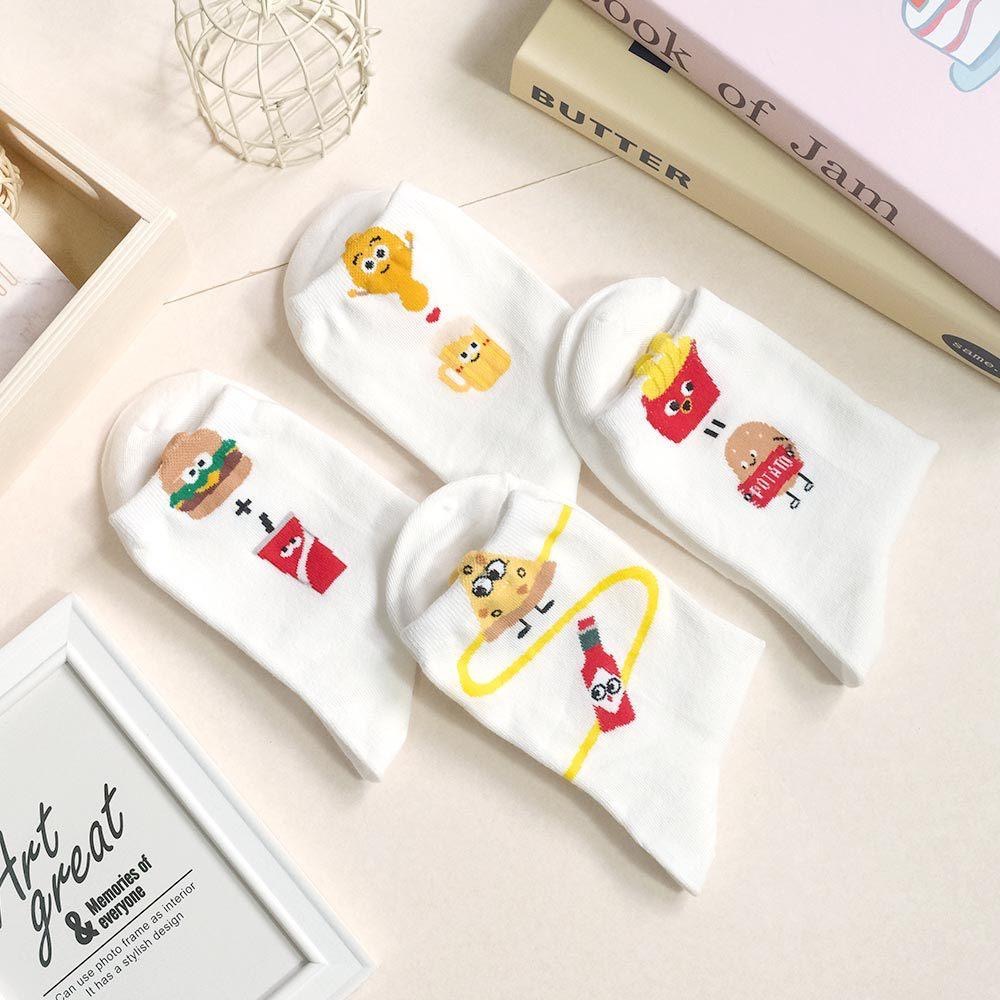 AHUA 阿華有事嗎 立體耳朵眼睛食物組合中筒襪 K2314 正韓襪子 百搭純棉襪 韓妞必備 少女襪-細節圖8