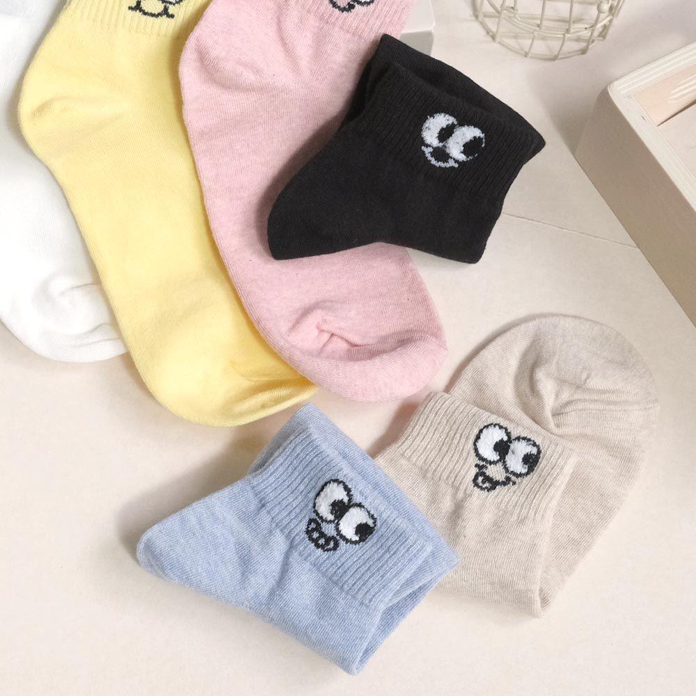 AHUA 阿華有事嗎 立體毛毛圓圓眼睛逗趣表情短襪 K2316 正韓襪子 百搭純棉襪 韓妞必備 少女襪-細節圖7