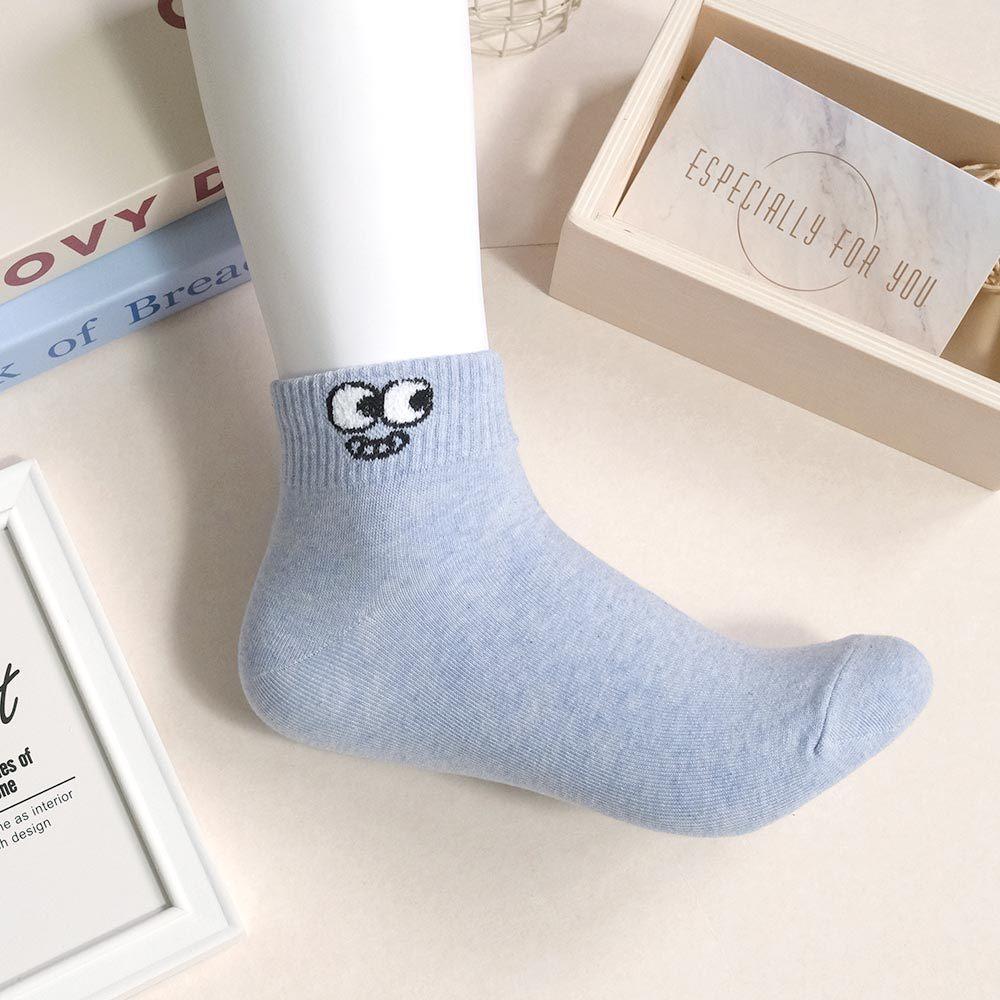 AHUA 阿華有事嗎 立體毛毛圓圓眼睛逗趣表情短襪 K2316 正韓襪子 百搭純棉襪 韓妞必備 少女襪-細節圖8