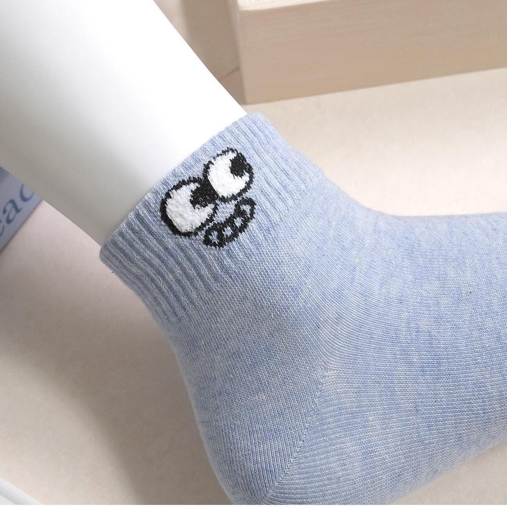 AHUA 阿華有事嗎 立體毛毛圓圓眼睛逗趣表情短襪 K2316 正韓襪子 百搭純棉襪 韓妞必備 少女襪-細節圖9