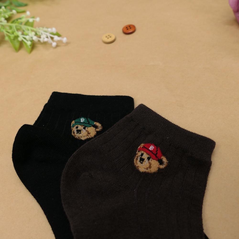 AHUA 阿華有事嗎 Bear Man戴帽小熊男生短襪 男襪 K2317 正韓襪子 百搭純棉襪  印花男襪  純棉襪-細節圖4