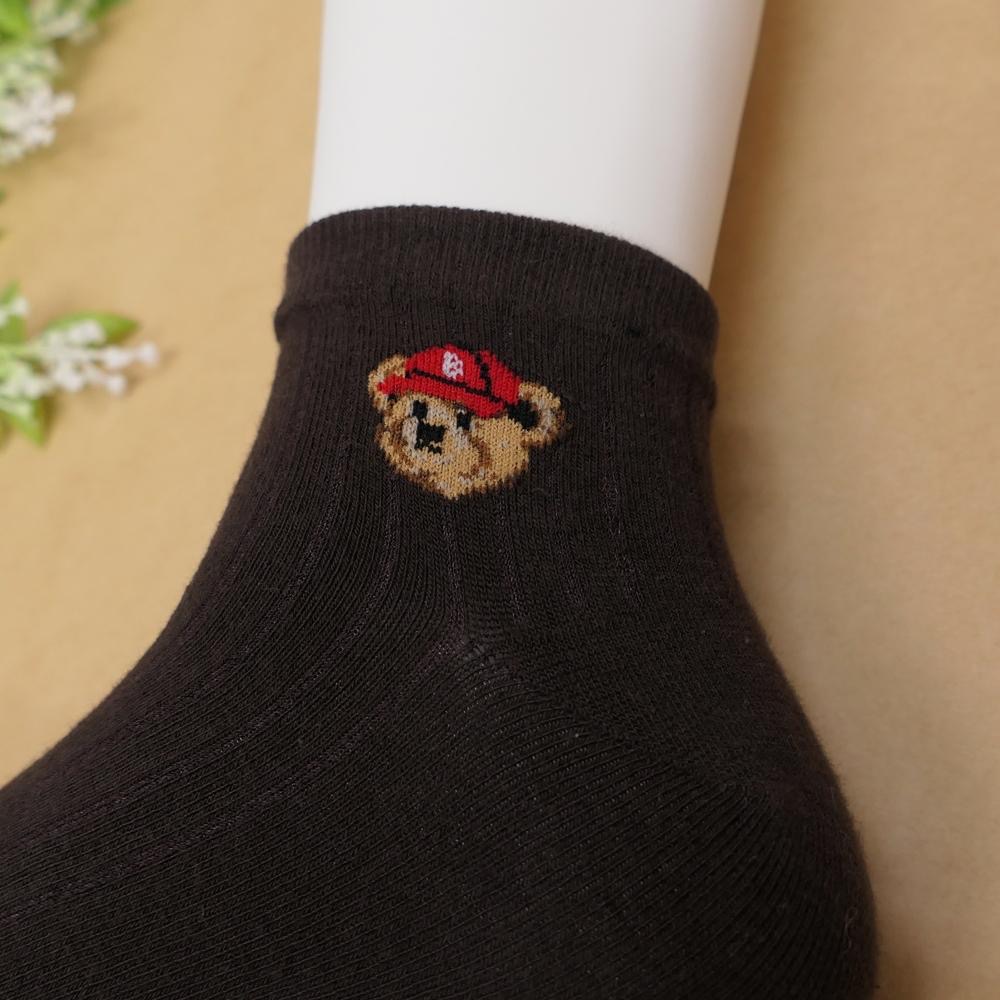 AHUA 阿華有事嗎 Bear Man戴帽小熊男生短襪 男襪 K2317 正韓襪子 百搭純棉襪  印花男襪  純棉襪-細節圖7
